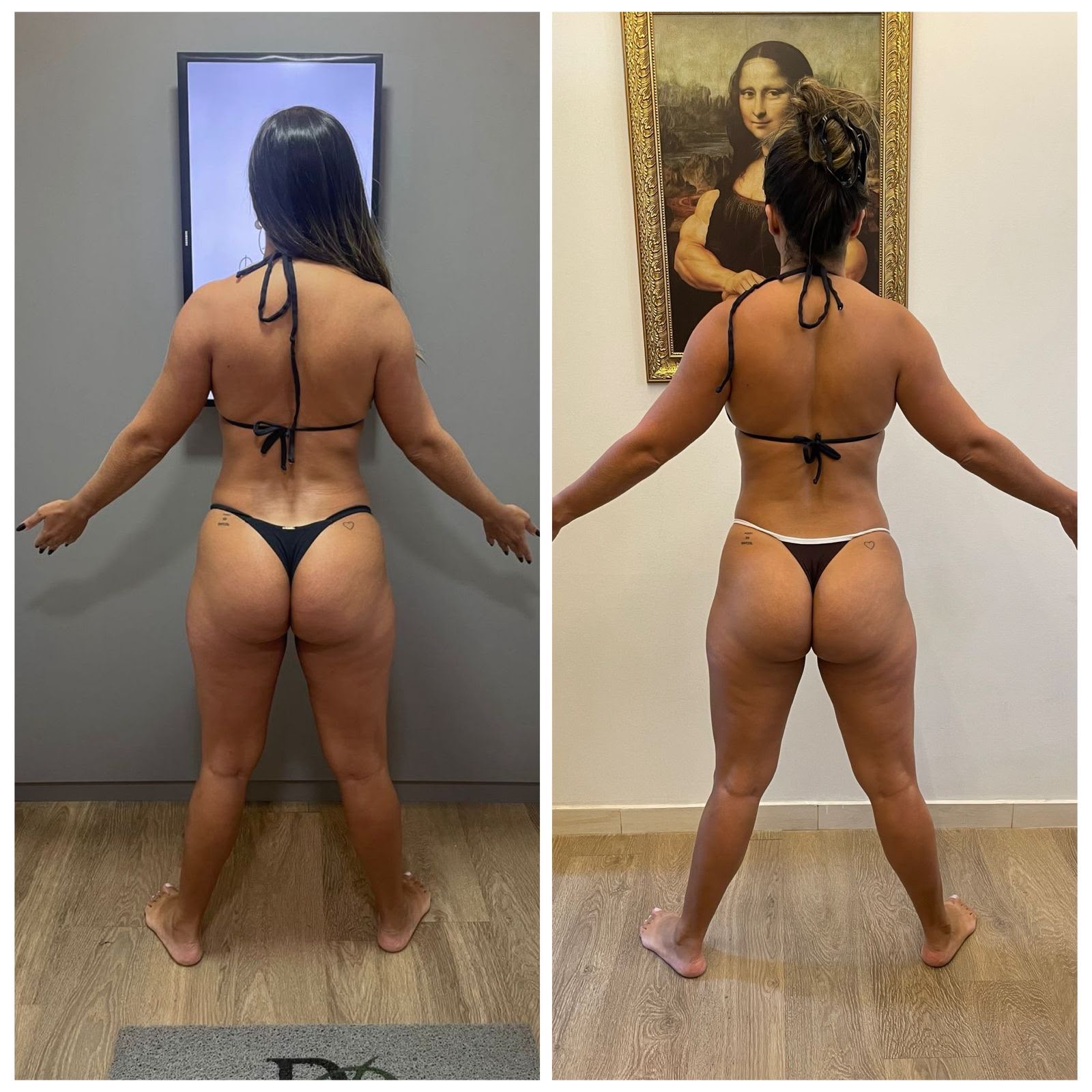 Antes e depois de aluna